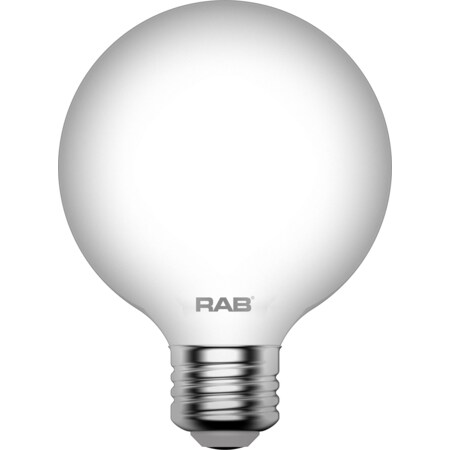Rab FILAMENT G25 3.8W 40EQ 350LM E26 CRI90 2700K DIM FROSTED G25-3-E26-927-F-F